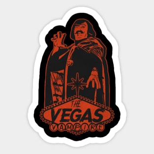 The Vegas Vampire 60s Horror Movie Host Sticker